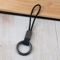 Simple Style Solid Color Pu Leather Unisex Keychain 1 Piece sku image 1