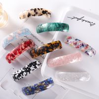 Classic Style Commute Color Block Acetic Acid Sheets Printing Hair Clip main image 1