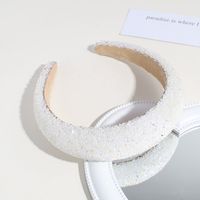 Simple Style Solid Color Plastic Resin Inlay Rhinestones Hair Band sku image 3