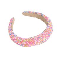 Simple Style Solid Color Plastic Resin Inlay Rhinestones Hair Band main image 2