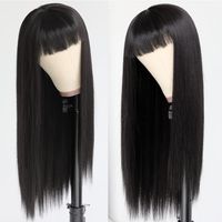 Women's Elegant Sweet Weekend Party Cosplay High Temperature Wire Bangs Long Straight Hair Wigs main image 3