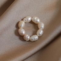 Simple Natural Freshwater Pearl Ring sku image 2