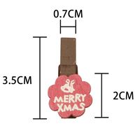 Fashion Christmas Patch Color Snowflake Elk Christmas Tree Gloves Wooden Clip sku image 2