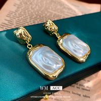 1 Pair Classical Lady Cross Enamel Plating Inlay Copper Ear Studs sku image 153