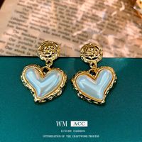 1 Pair Classical Lady Cross Enamel Plating Inlay Copper Ear Studs sku image 187