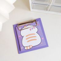 Cute Mini Small Board Clip Sticky Note Set Student Notepad Non-adhesive Small Fresh Notebook Notepad sku image 2