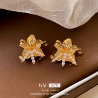 1 Pair Classical Lady Cross Enamel Plating Inlay Copper Ear Studs sku image 125