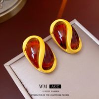 1 Pair Classical Lady Cross Enamel Plating Inlay Copper Ear Studs sku image 248