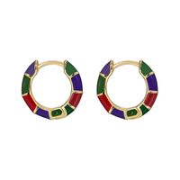 1 Pair Simple Style Round Plating Copper 18k Gold Plated Earrings sku image 2