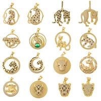 Décontractée Animal Zircon Le Cuivre De Gros Charmes Bijoux Accessoires main image 1