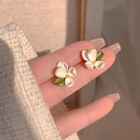 Sweet Heart Shape Flower Alloy Rhinestones Women's Drop Earrings 1 Pair sku image 9
