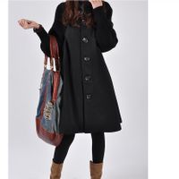 Women's Casual Solid Color Single Breasted Coat Woolen Coat main image 4