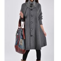 Women's Casual Solid Color Single Breasted Coat Woolen Coat sku image 7