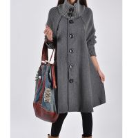 Women's Casual Solid Color Single Breasted Coat Woolen Coat sku image 9