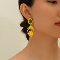 1 Pair Elegant Vintage Style Lady Geometric Alloy Drop Earrings main image 3