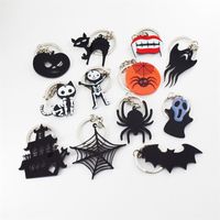 Cute Funny Spider Arylic Halloween Keychain main image 4