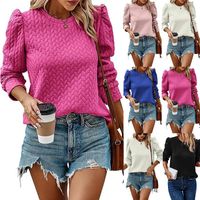 Women's Hoodie Long Sleeve Hoodies & Sweatshirts Pleated Casual Solid Color main image 1