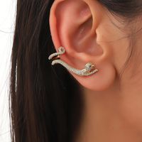 1 Piece Classic Style Animal Plating Inlay Copper Zircon 14k Gold Plated Ear Studs main image 1