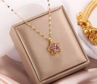 Simple Style Cartoon Character Heart Shape Bow Knot Copper Inlay Zircon Pendant Necklace sku image 53
