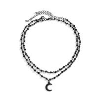 Sexy Simple Style Cool Style Irregular Moon Tassel Alloy Layered Women's Necklace main image 3