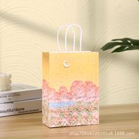 Birthday Fashion Flower Kraft Paper Daily Gift Bags 1 Piece sku image 3