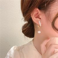 1 Pair Sweet Flower Bow Knot Alloy Plating Inlay Artificial Rhinestones Women's Drop Earrings sku image 1