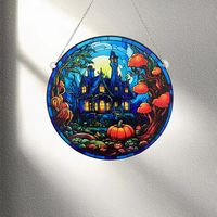 Halloween Pumpkin Castle Arylic Party Hanging Ornaments Decorative Props main image 2