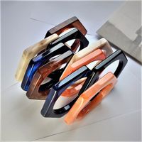 Simple Style Solid Color Plastic Resin Polishing Women's Bangle main image 2