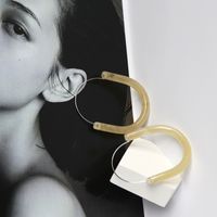 1 Pair Simple Style U Shape Patchwork Plastic Resin Dangling Earrings sku image 2