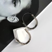 1 Pair Simple Style U Shape Patchwork Plastic Resin Dangling Earrings sku image 3