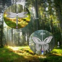 Pastoral Heart Shape Butterfly Artificial Crystal Pendant main image 5