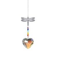 Pastoral Heart Shape Butterfly Artificial Crystal Pendant sku image 6