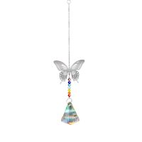 Pastoral Heart Shape Butterfly Artificial Crystal Pendant sku image 4