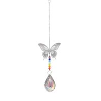 Pastoral Heart Shape Butterfly Artificial Crystal Pendant sku image 3