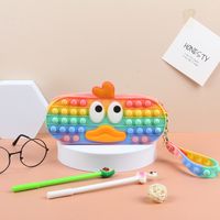 Cute Duck Silicone Student Stationery Pen Case main image 2