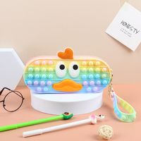Cute Duck Silicone Student Stationery Pen Case main image 3