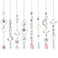 Simple Style Moon Heart Shape Crystal Wind Chime main image 1