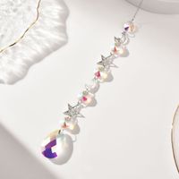 Simple Style Moon Heart Shape Crystal Wind Chime main image 3