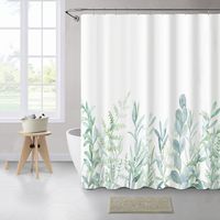 Chinoiserie Vacation Plant Polyester Shower Curtain main image 4