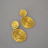1 Pair Retro Round Plating Copper Drop Earrings main image 1
