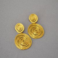 1 Pair Retro Round Plating Copper Drop Earrings main image 4