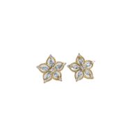 1 Pair Simple Style Flower Inlay Sterling Silver Zircon Ear Studs main image 3