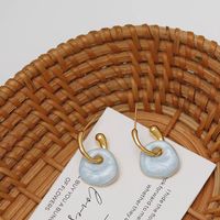 1 Pair Retro Round Enamel Copper Drop Earrings main image 5