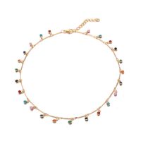 Simple Style Round Alloy Inlay Zircon Women's Necklace main image 3