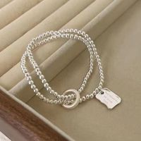 Simple Style Solid Color Sterling Silver Polishing Bracelets main image 1