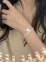 Einfacher Stil Einfarbig Sterling Silber Polieren Armbänder main image 4