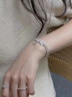 Simple Style Solid Color Sterling Silver Polishing Bracelets main image 6
