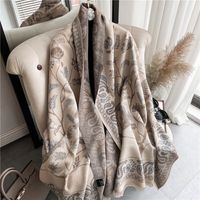 Women's Retro Color Block Imitation Cashmere Printing Scarf main image 6