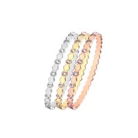 Simple Style Solid Color Titanium Steel Inlay Zircon Bracelets Necklace main image 3