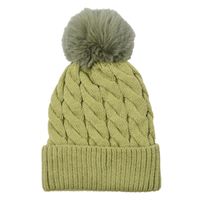 Unisex Simple Style Classic Style Solid Color Twist Pom Poms Wool Cap sku image 2